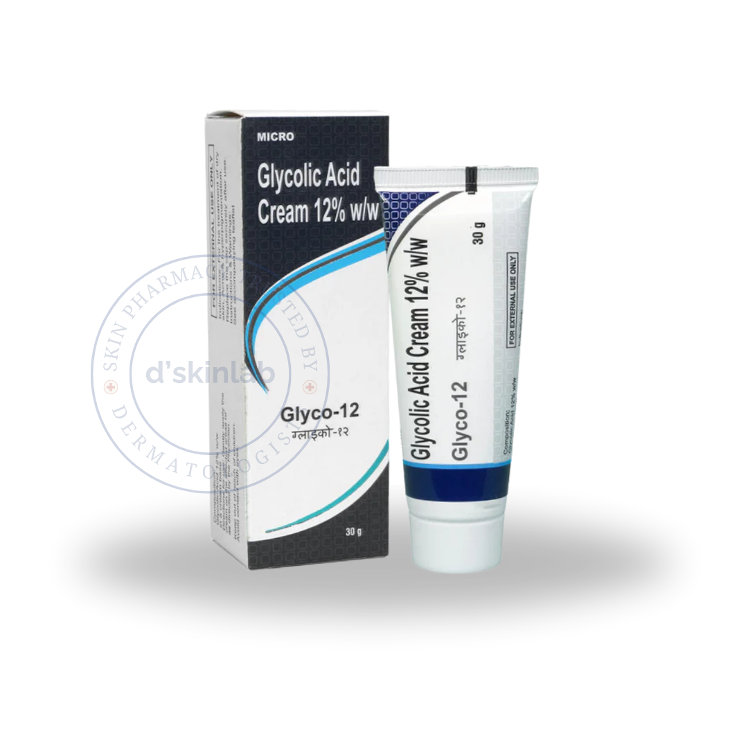 Glyco 12 Glycolic Acid Cream | For Acne & Hyperpigmentation | 30g