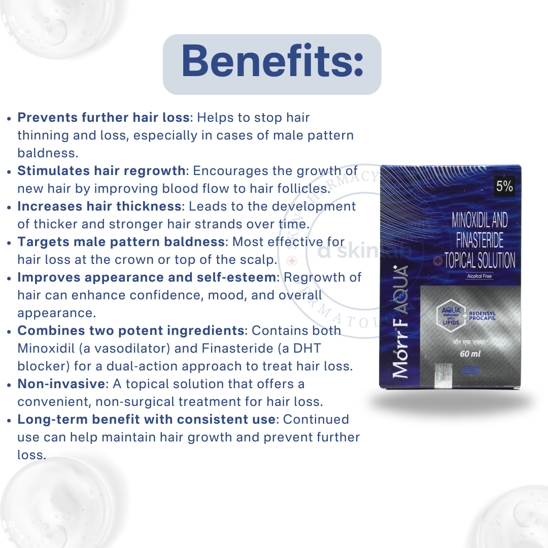 Morr F Aqua+ 5% Solution | Alcohol Free | 60 ml