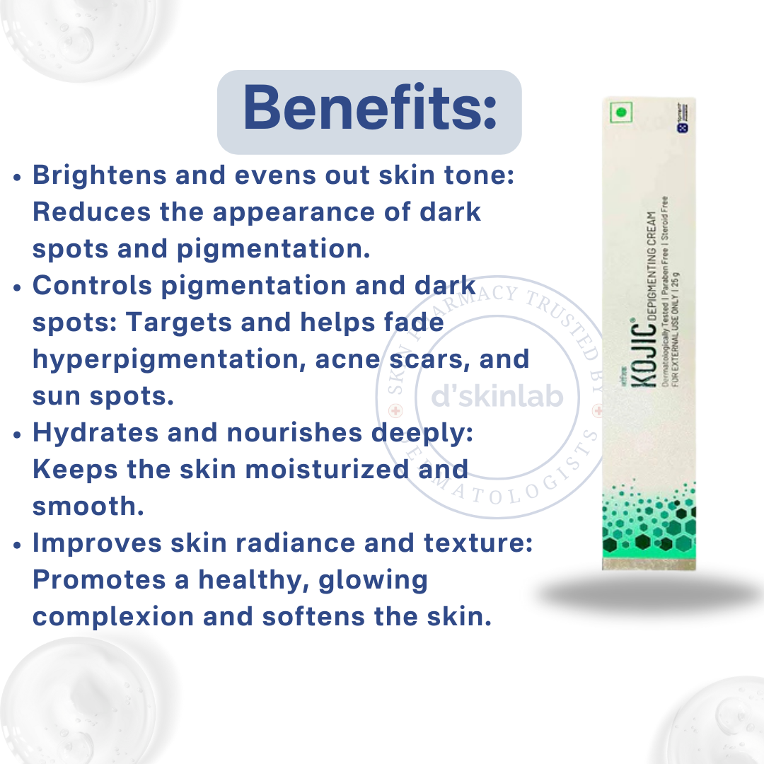 Kojic Depigmenting Cream | Paraben Free | 25 gm
