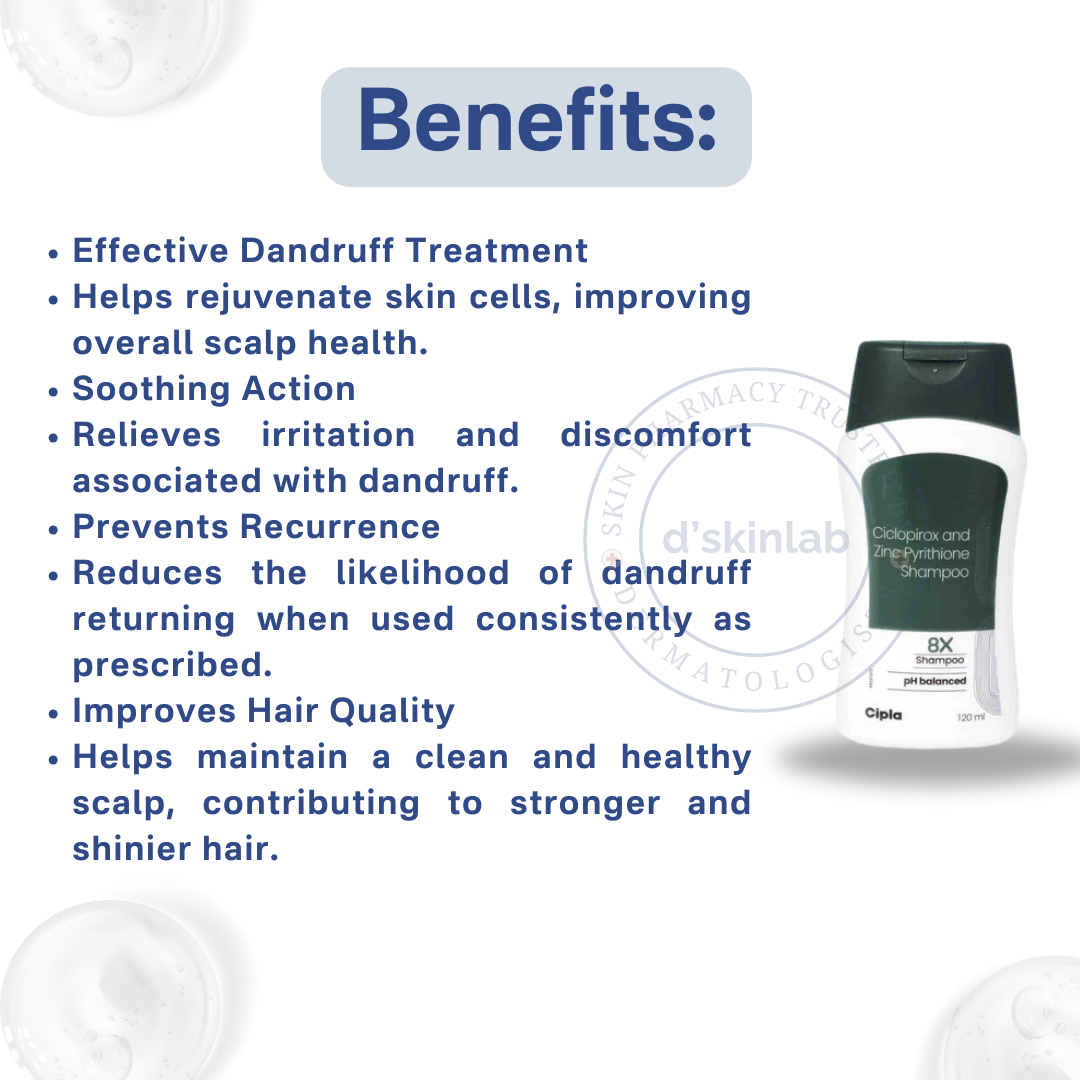 8X Shampoo | Anti-dandruff | 120 ml