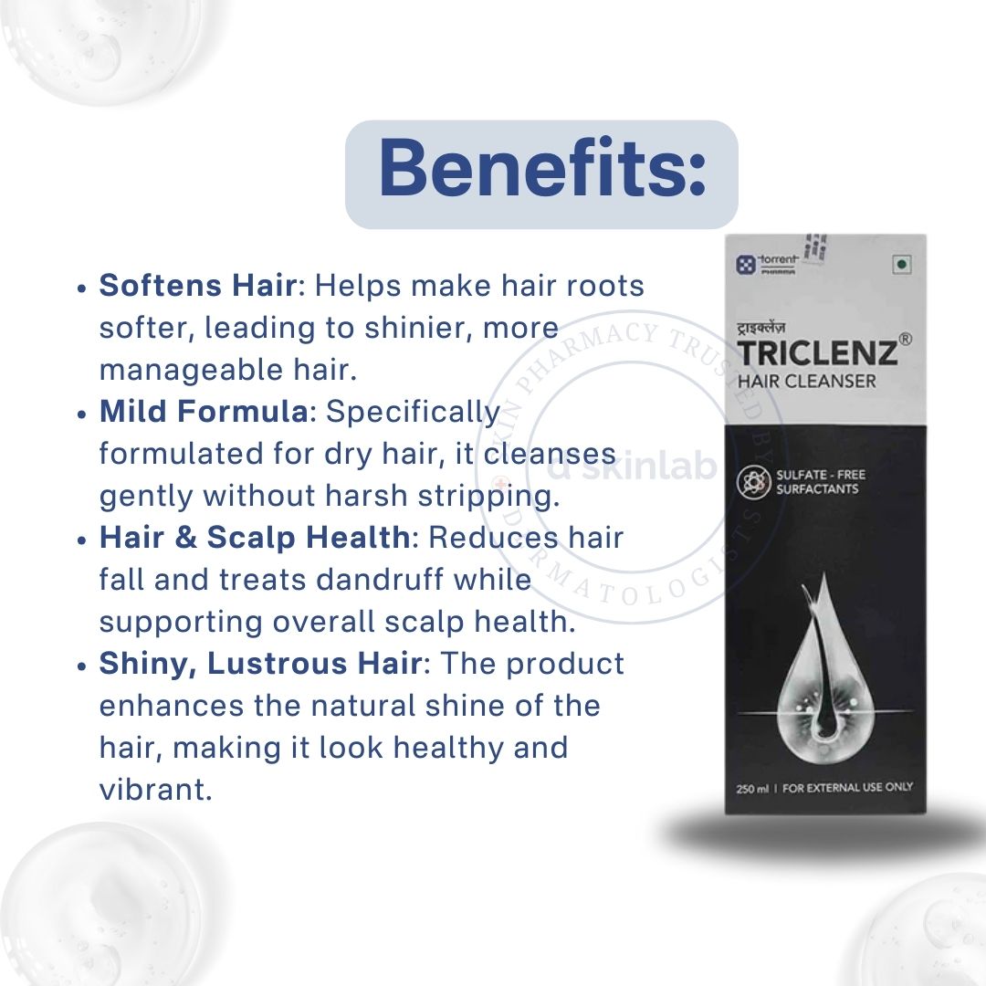Triclenz Hair Cleanser Sulphate-free Shampoo For Thicker And Fuller Hair 250ml