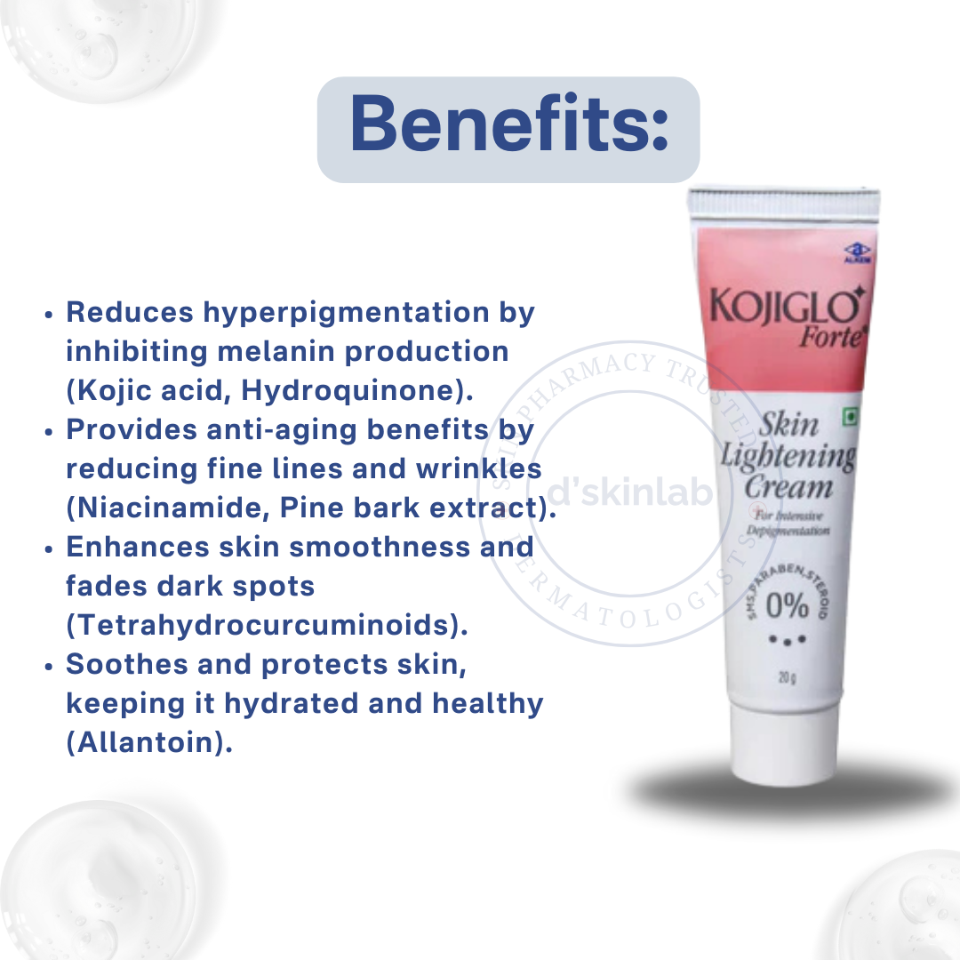 Kojiglo Forte Skin Lightening Cream | For Intensive Depigmentation | 25gm