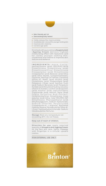 Brinton d'experts Anti-Aging Cream | 30gm