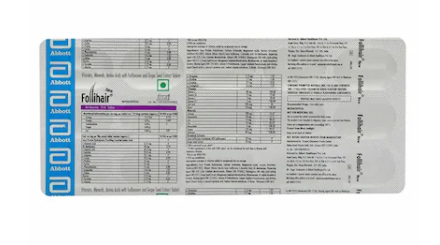Follihair A Tablet Gluten Free | 30 tabs