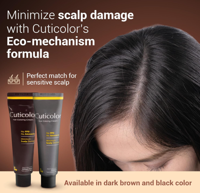 Cuticolor Black Hair Coloring Cream | 60gm