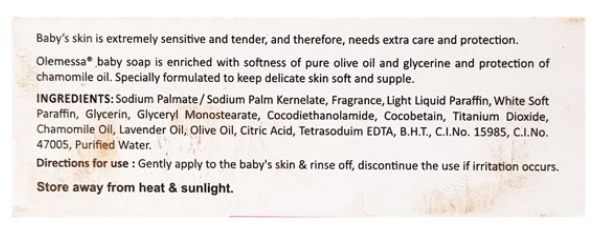 Olemessa baby soap | Menarini | 75g