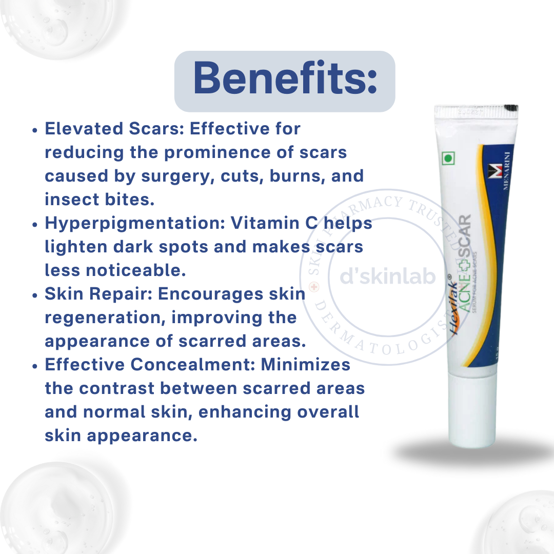 Hexilak Acne + Scar Serum | Vitamin C | 15 gm