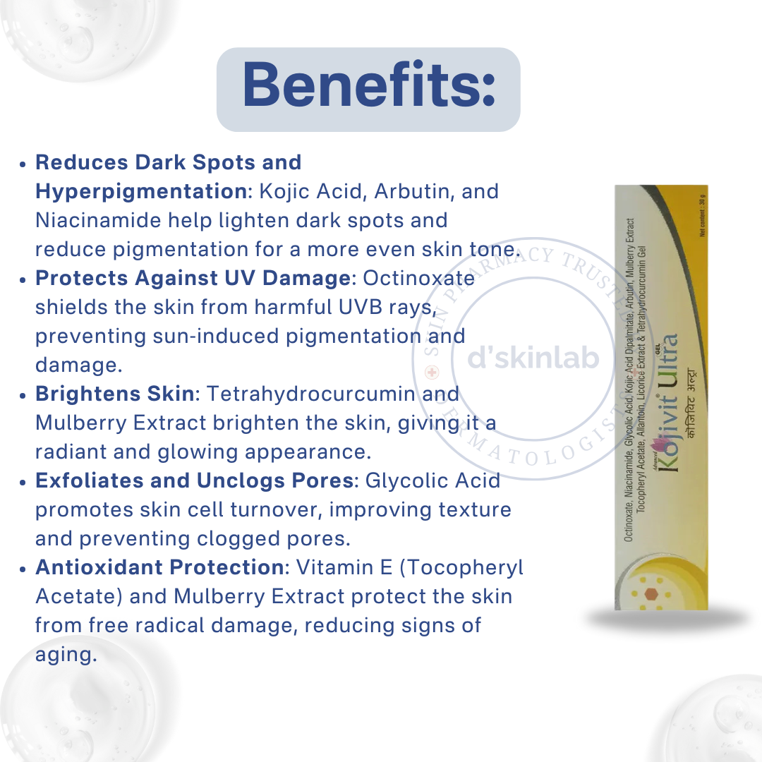 Kojivit Ultra Gel | For Dark Spots & Hyperpigmentation | 30 gm